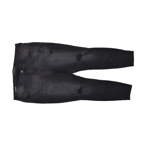 Torrid Bombshell Skinny Jeans Plus Size 20R Distressed Black Denim - Picture 1 of 8
